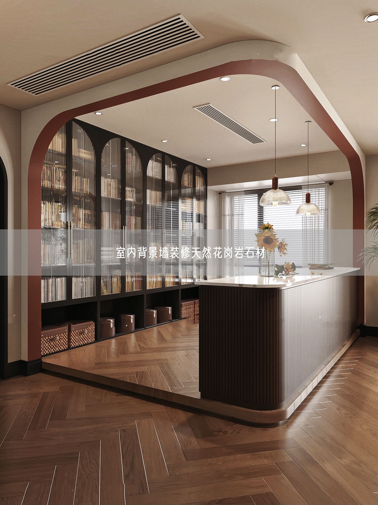 室內背景墻裝修天然花崗巖石材