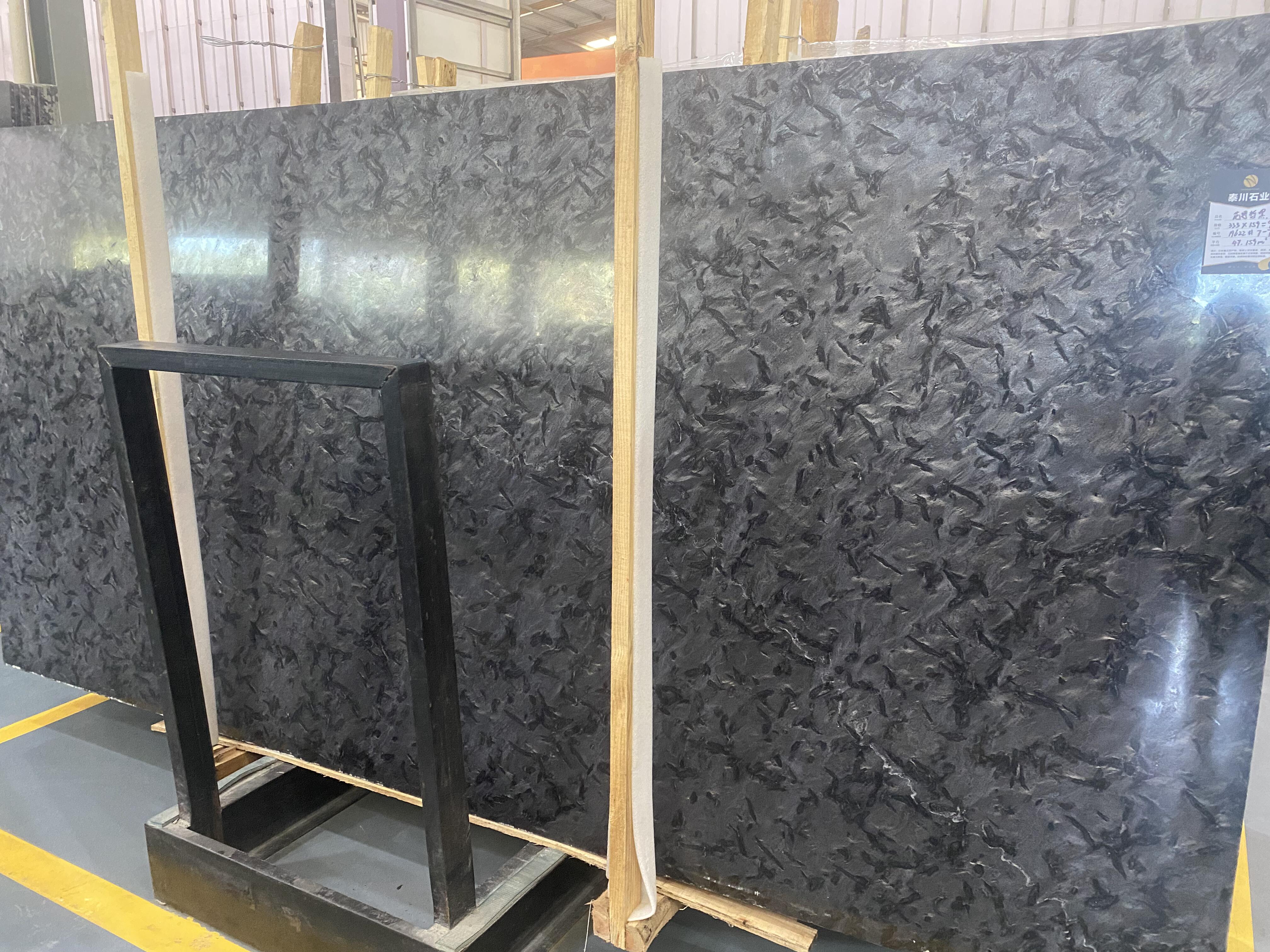 安哥拉黑大理石光面石材廠家貨源(圖3)