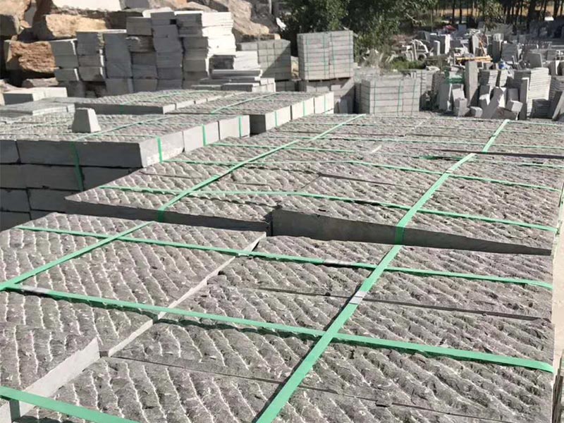 青石板300×600規格實際尺寸與鋪裝區域適配情況