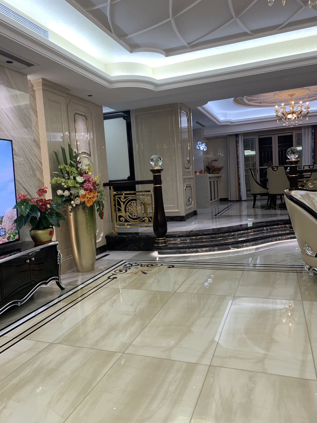 大理石花池魚池