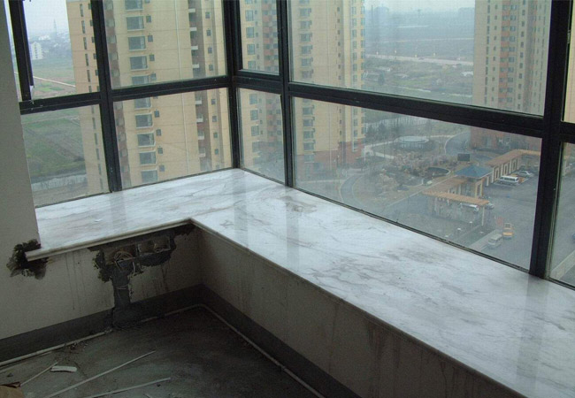 芝麻白大理石臺面板安裝